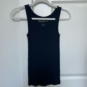 Lucky Brand women’s square neck tank. Color: navy. Size: small
